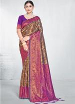 Silk Purple Festival Wear Weaving Saree